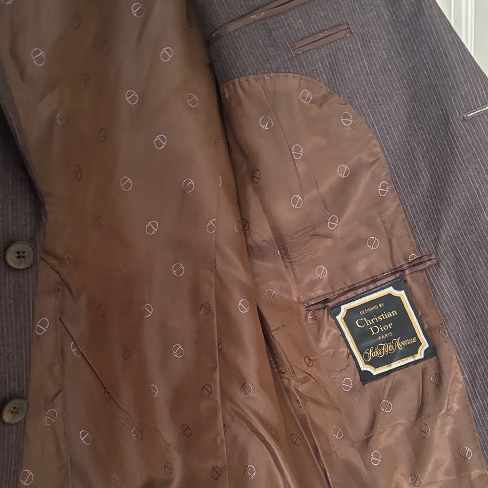 Dior Brown Pinstripe Men's Blazer